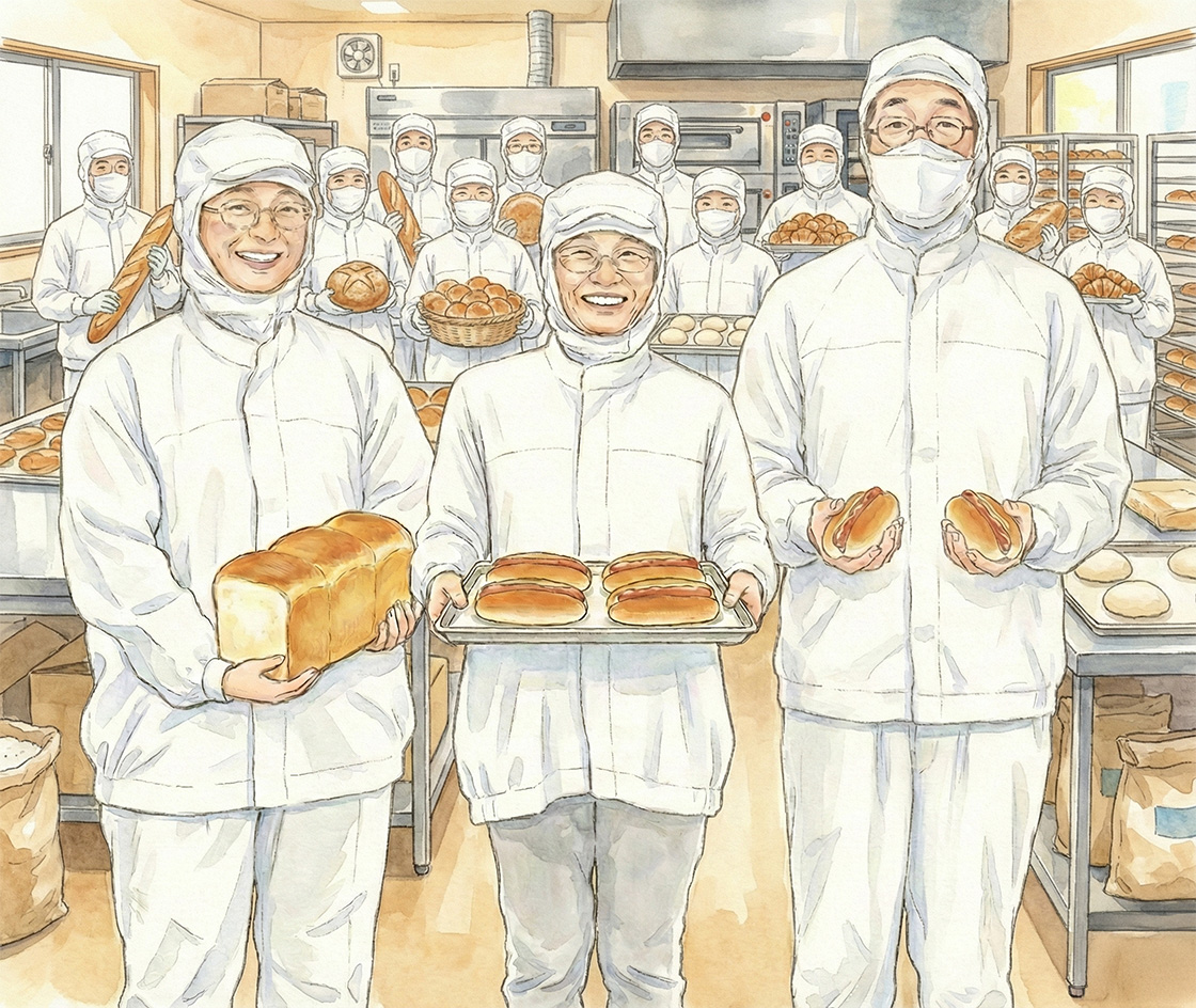 三河屋製パン全員集合